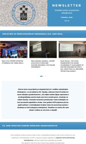 NEWSLETTER TRAVANJ, Broj: 04