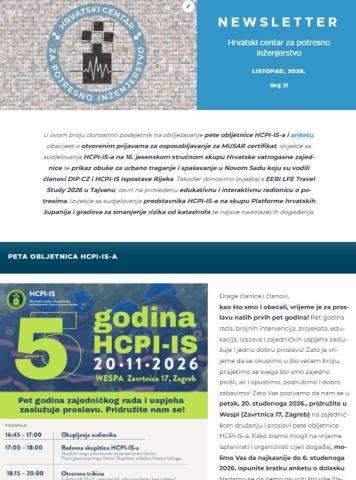 NEWSLETTER LISTOPAD, Broj: 31